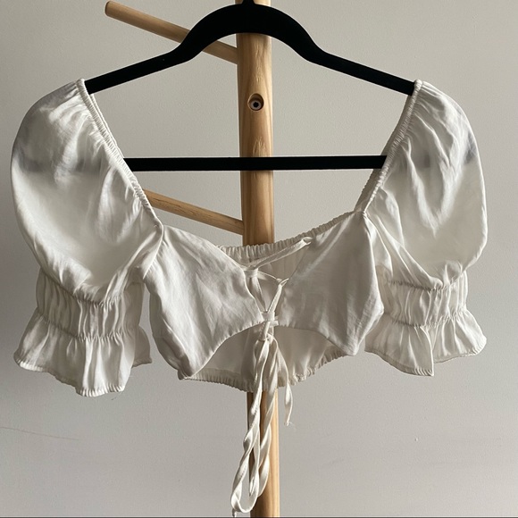 Glassons white crop top size 8 - Picture 3 of 6
